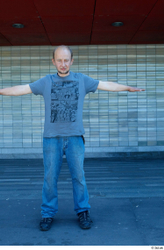 Whole Body Man T poses White Casual Slim Standing Street photo references